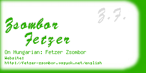 zsombor fetzer business card